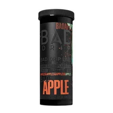 3 Apple Flavor Sample: Bad Apple by Bad Drip + Sour Apple & Caramel Apple by Space Jam | 160ml total | 0mg (Closeout Bottles)