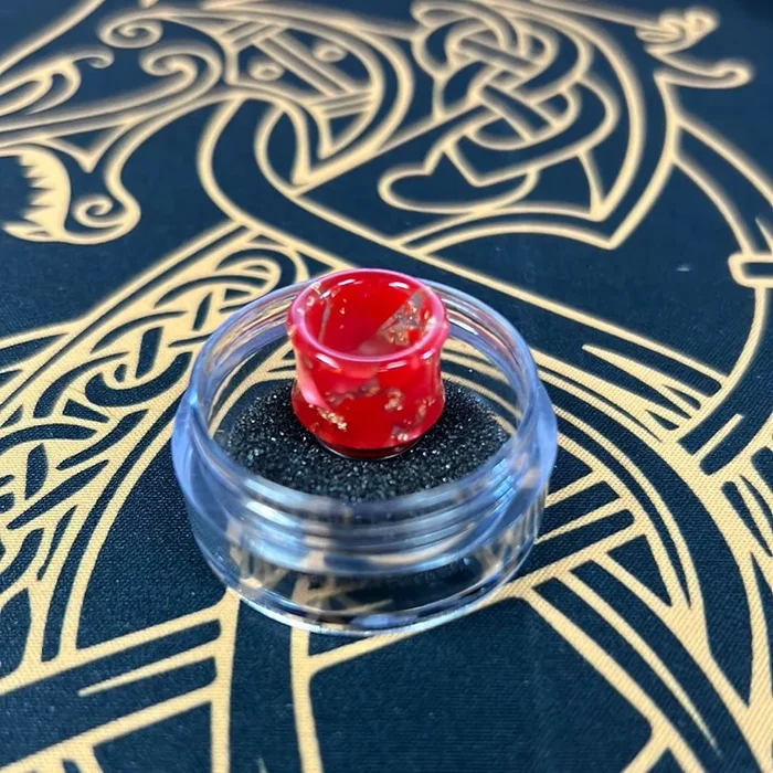 810 Resin Drip Tip – Gold Flake Hourglass