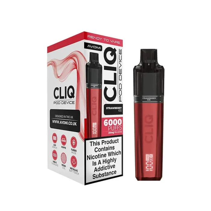 Avomi CLIQ Prefilled Pod Vape Kit – Strawberry Ice