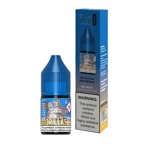 Blue Sour Raspberry Nic Salt E-Liquid R and M Tornado Salts By Fumot 10ml