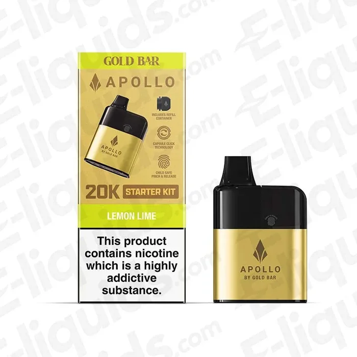 Gold Bar Apollo Lemon & Lime Prefilled Pod Kit