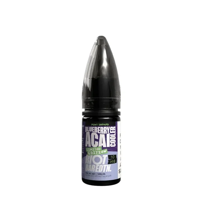 Riot Squad BAR Edition – Limited Edition Blueberry Acai Cooler 10ml Nic Salt E-liquid