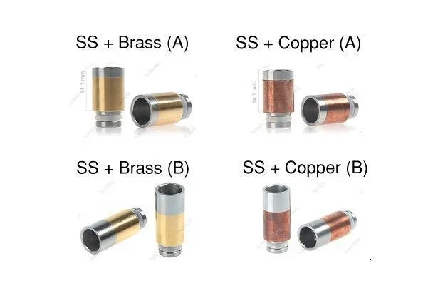 SS w/ Brass or Copper Accent Drip Tips