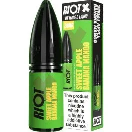 Sweet apple banana mango Riot X e-liquid 10ml
