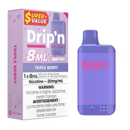 Triple Berry – Drip’n by ENVI 8mL Disposable Vape [Ontario Stamp]